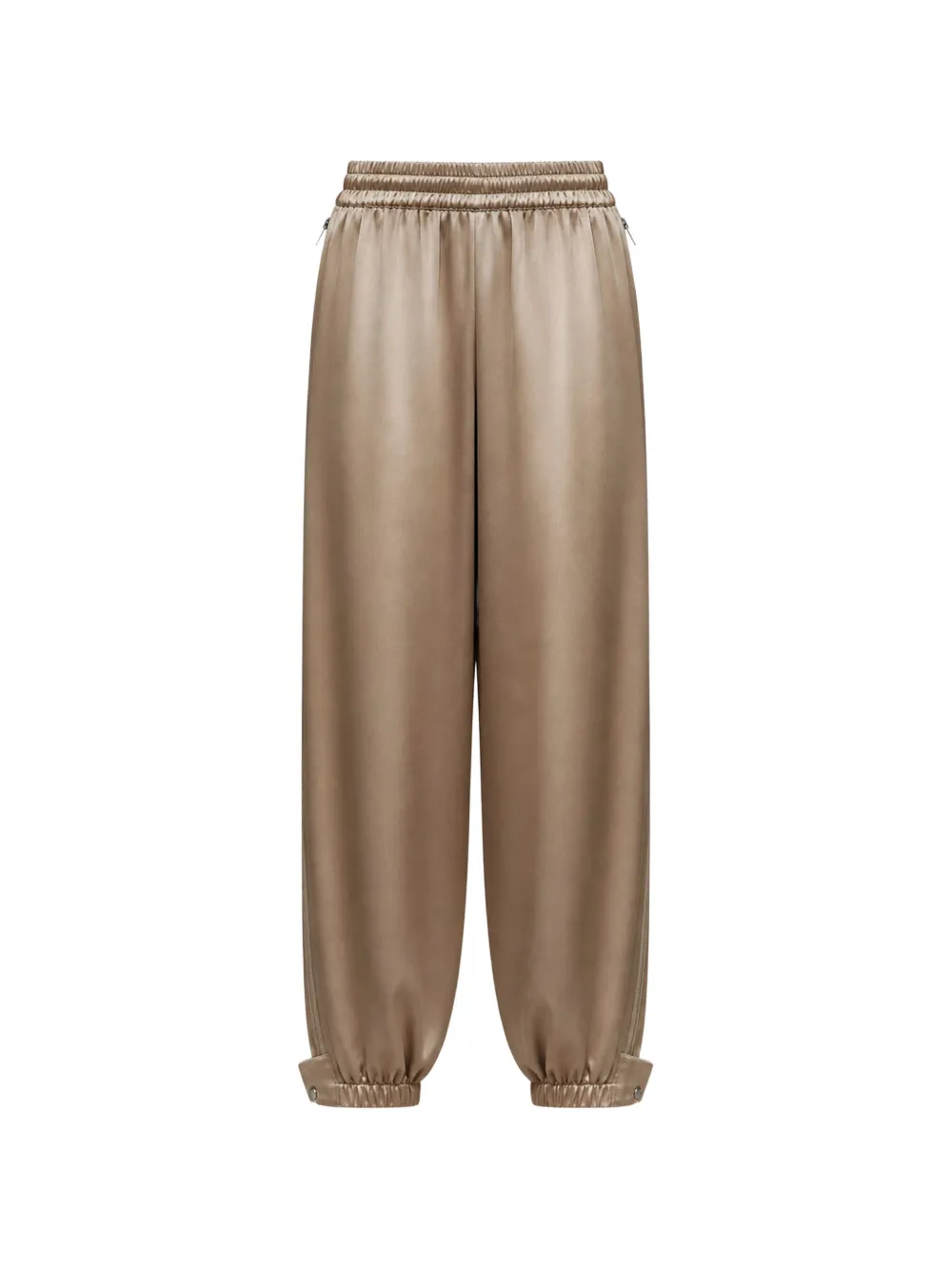 Co zipped-slit silk trousers - Marrone