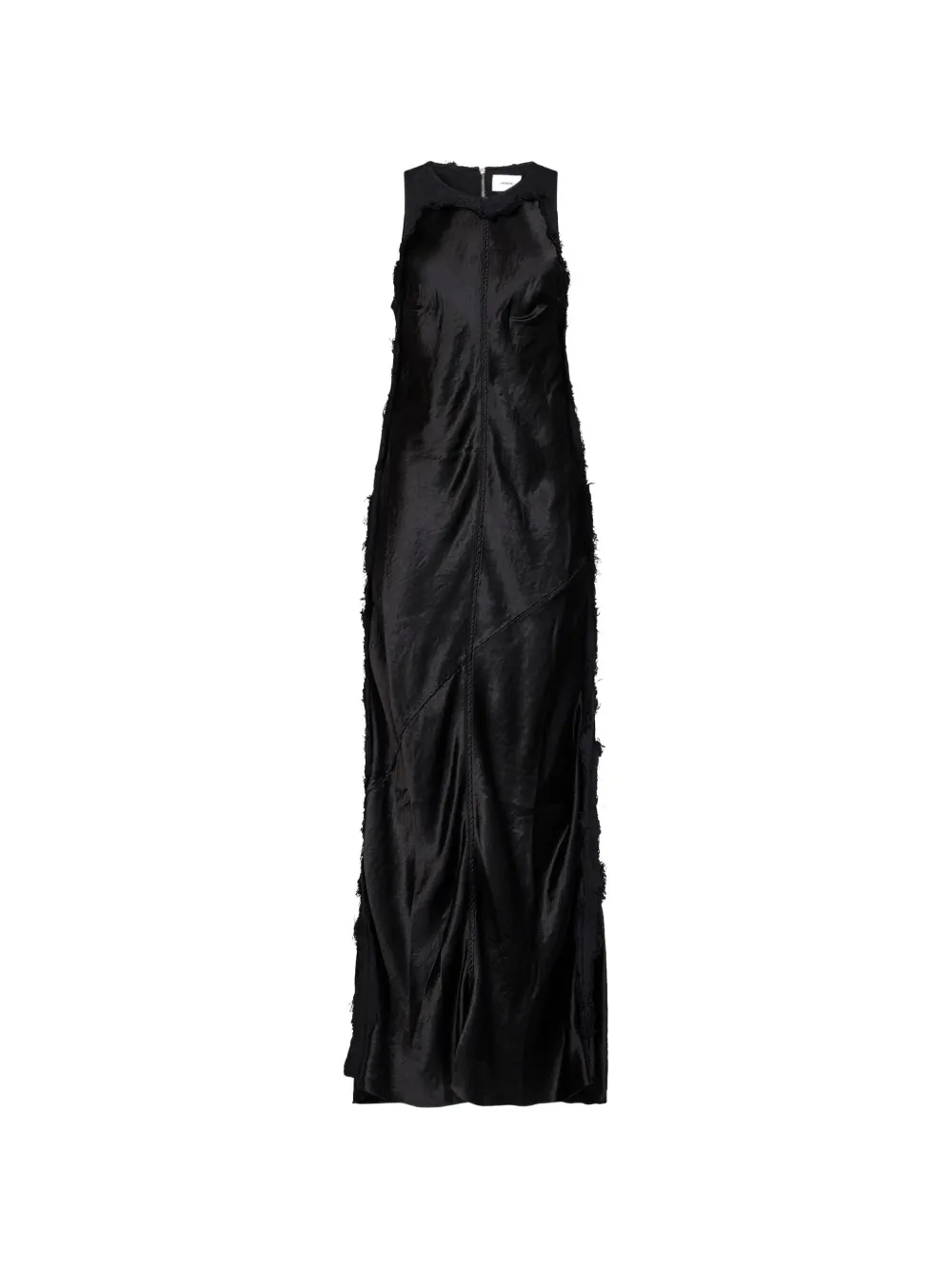 Haikure frayed-insert bias-cut dress - Schwarz