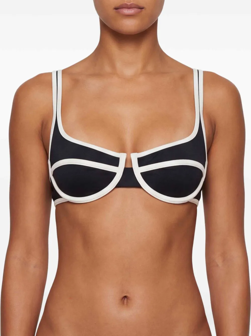 MC2 Saint Barth Bikinitop met contrasterende afwerking Zwart
