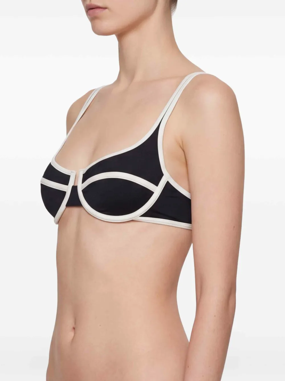 MC2 Saint Barth Bikinitop met contrasterende afwerking Zwart