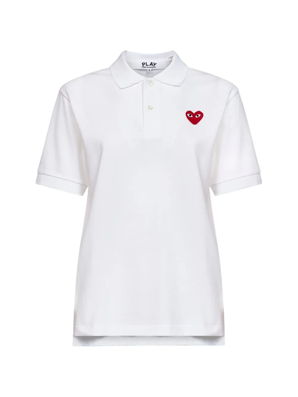 Comme Des Garçons Play embroidered-heart polo shirt - Bianco