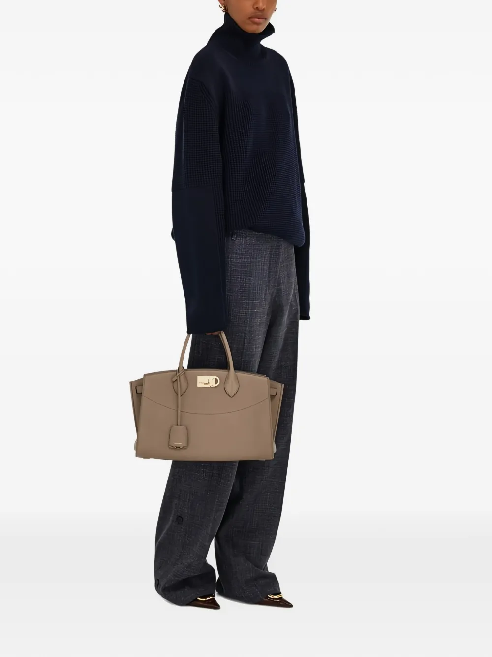 Ferragamo Studio grote shopper Beige