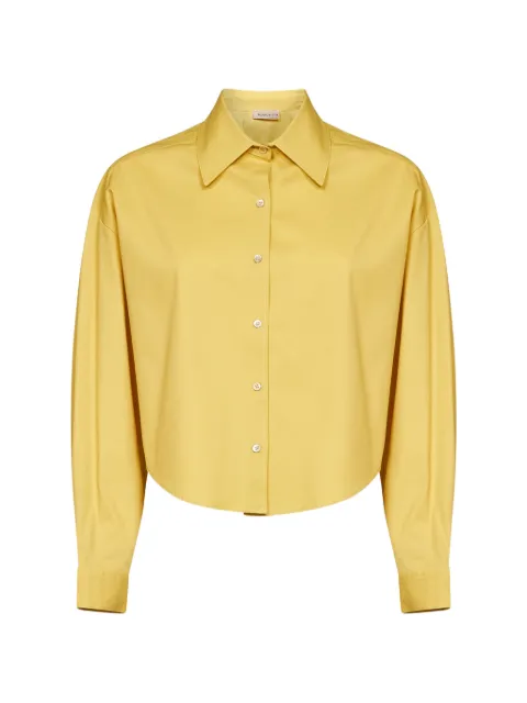 Blanca Vita cropped curved-hem shirt