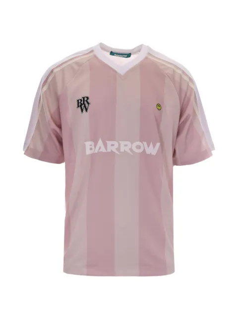BARROW striped logo-print T-shirt