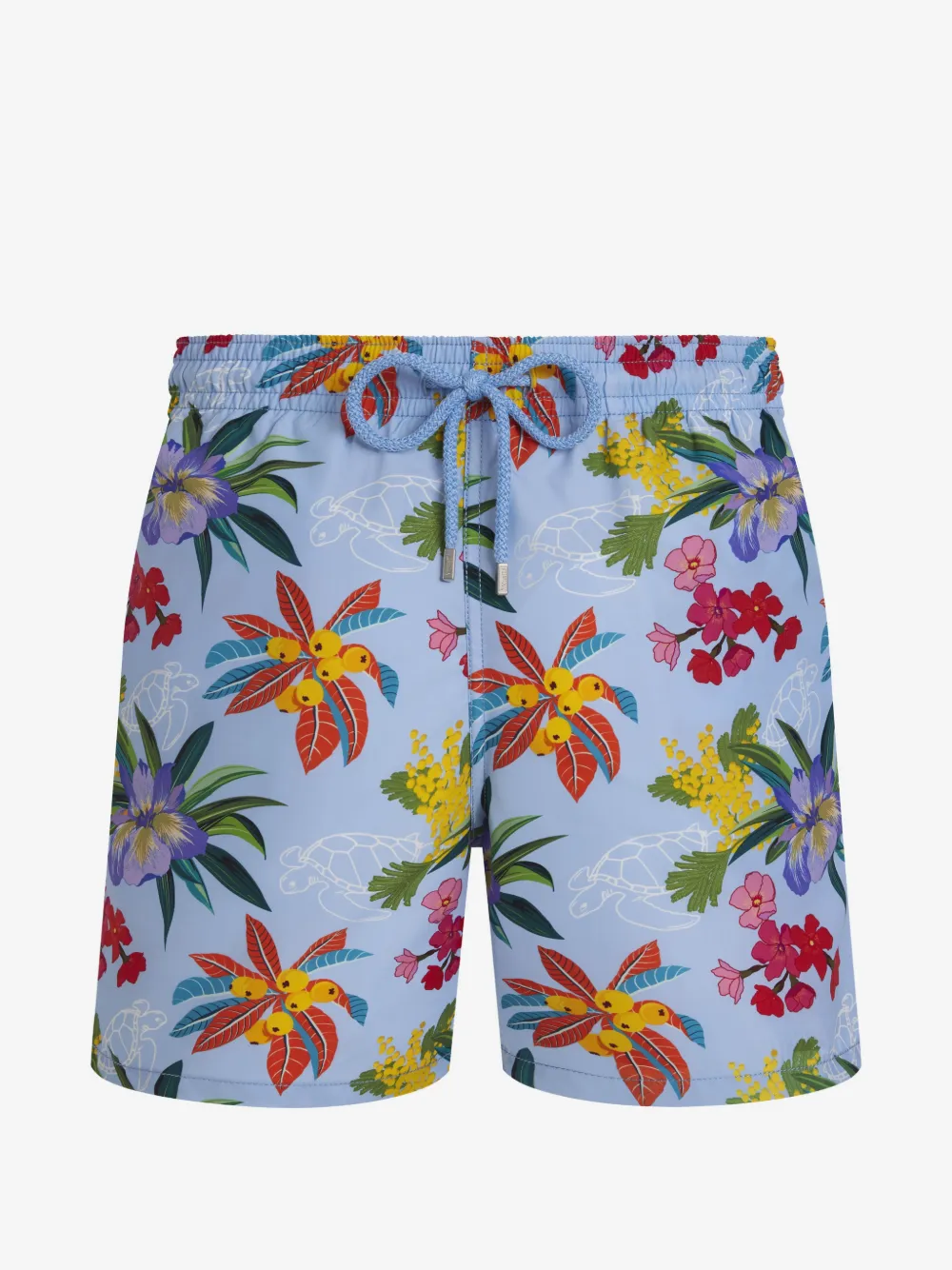 Vilebrequin floral-print drawstring-waistband swimming trunks | Blue | Image 1