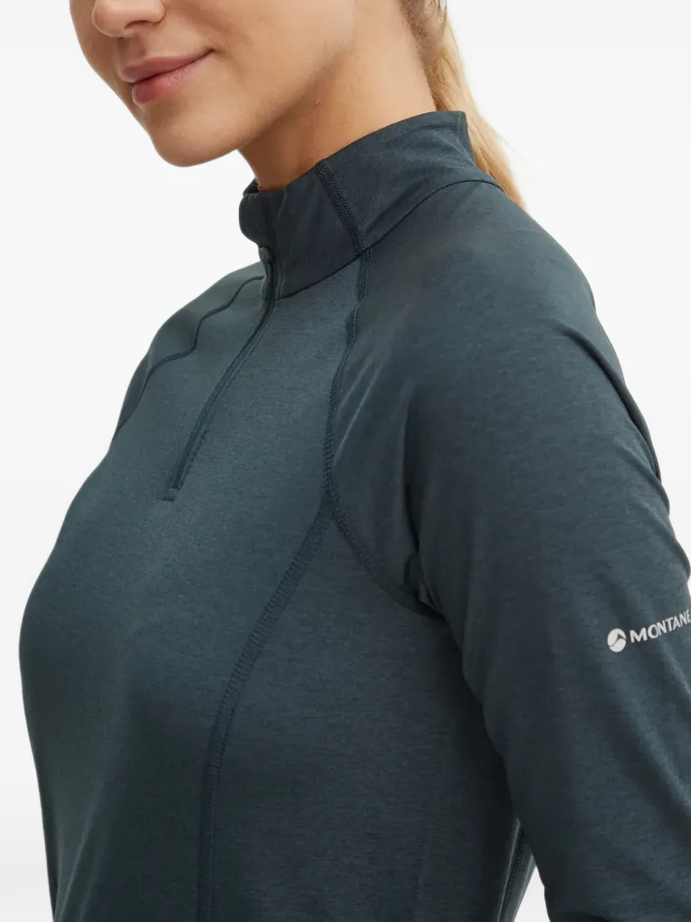 Montane Top met kwartrits en lange mouwen Blauw