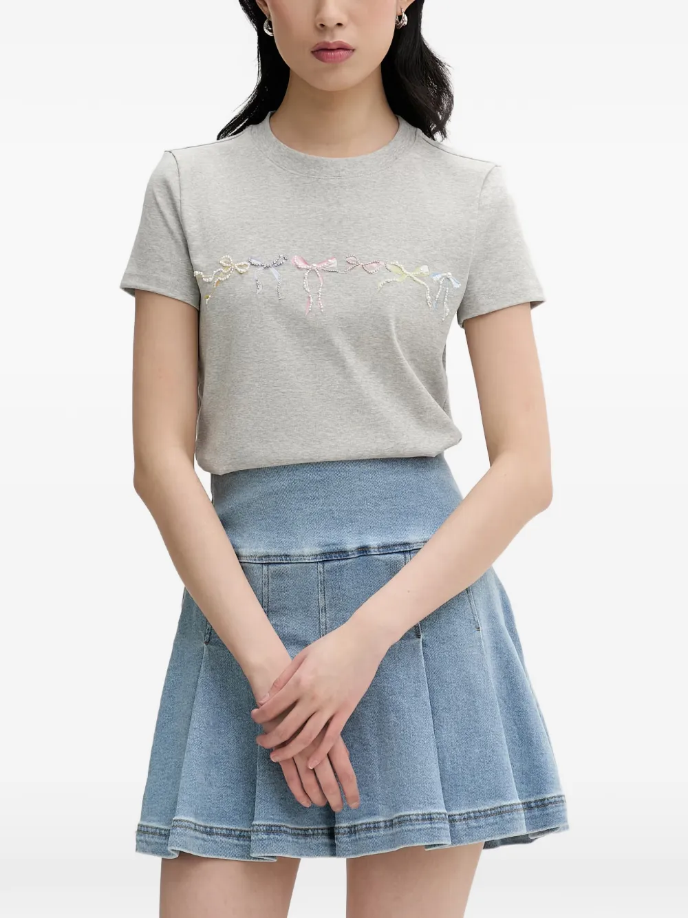 Miss Sixty bow-embellished T-shirt