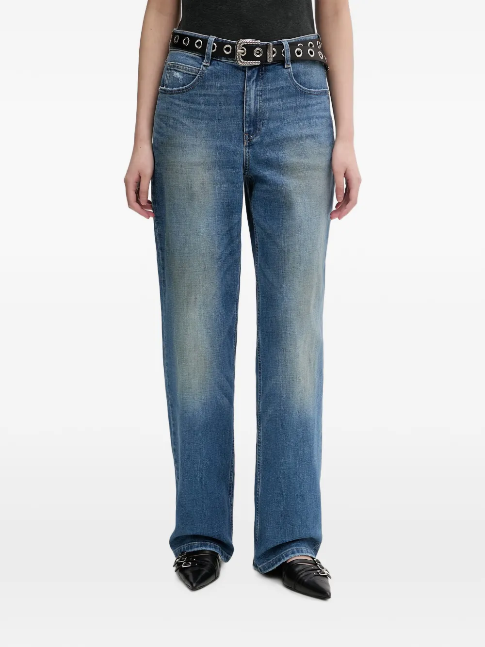 Miss Sixty faded straight-leg jeans - Blu
