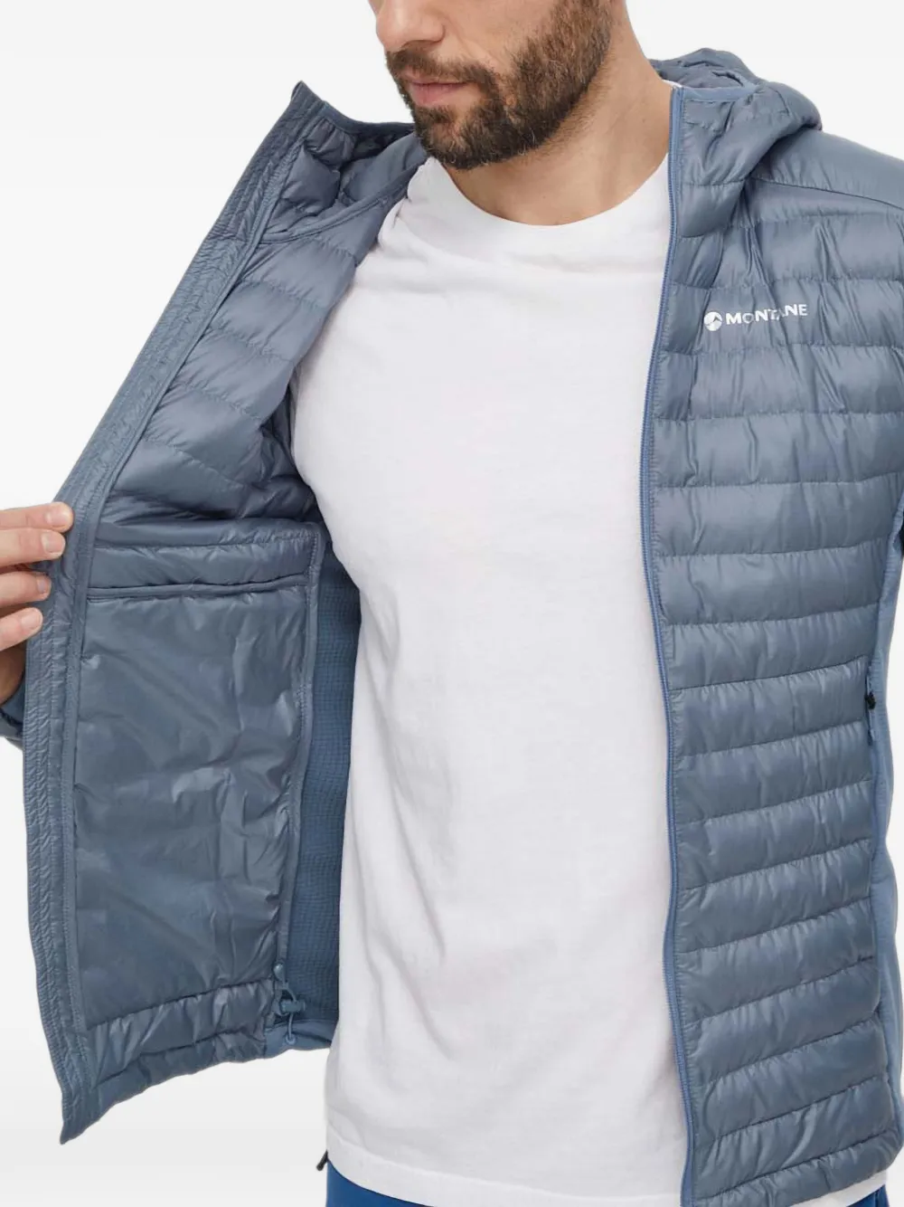 Montane quilted hooded jacket Blauw