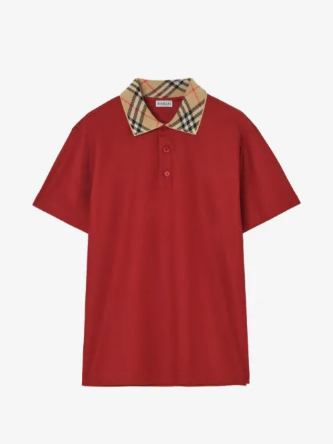 Burberry Check-collar polo shirt