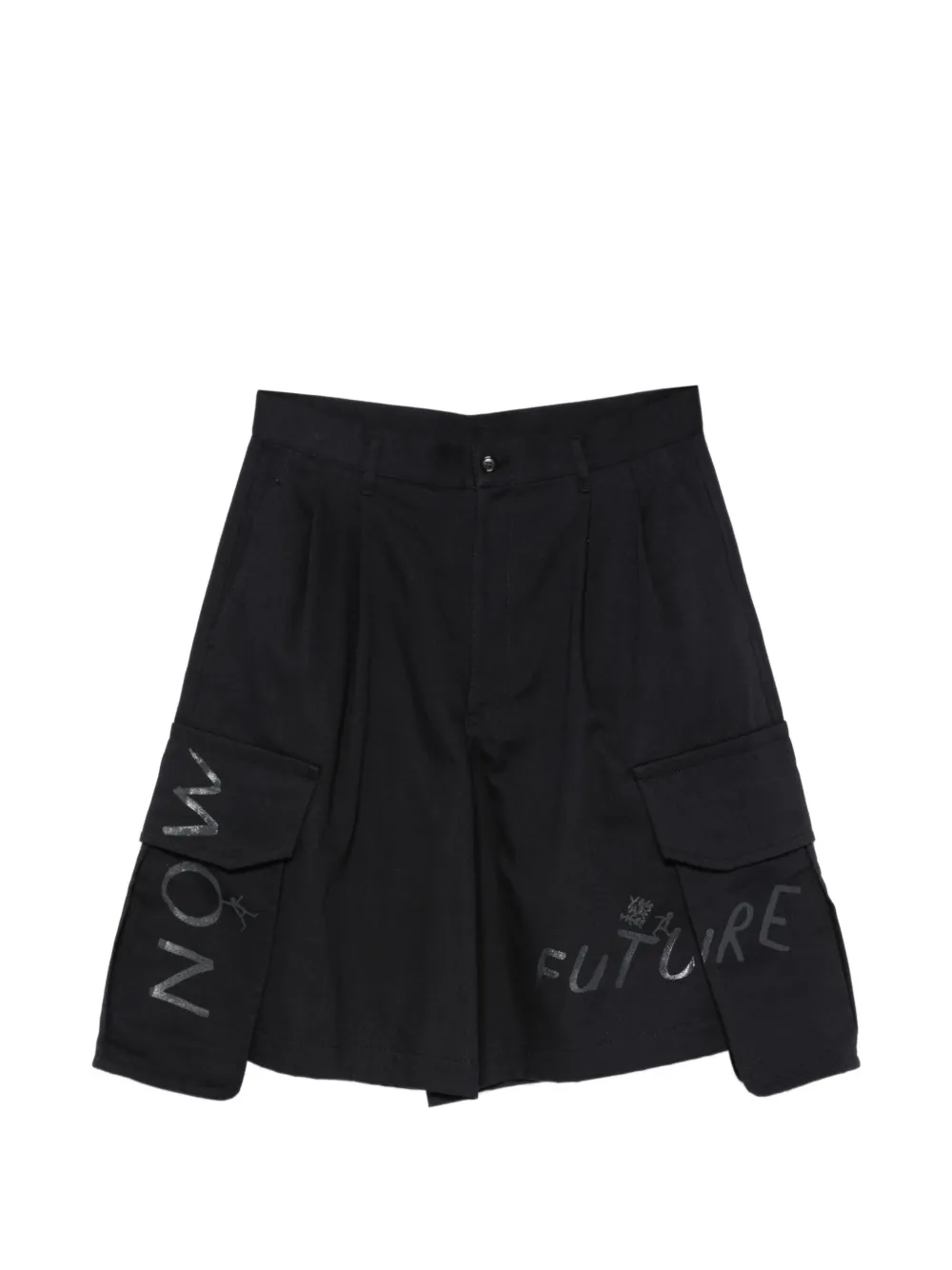 Comme des Garçons Homme slogan-print cargo shorts - Blu