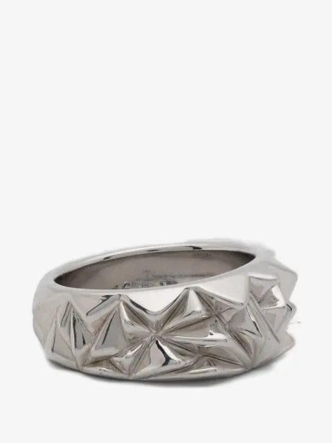 FERSERA bague à motif géométrique gravé