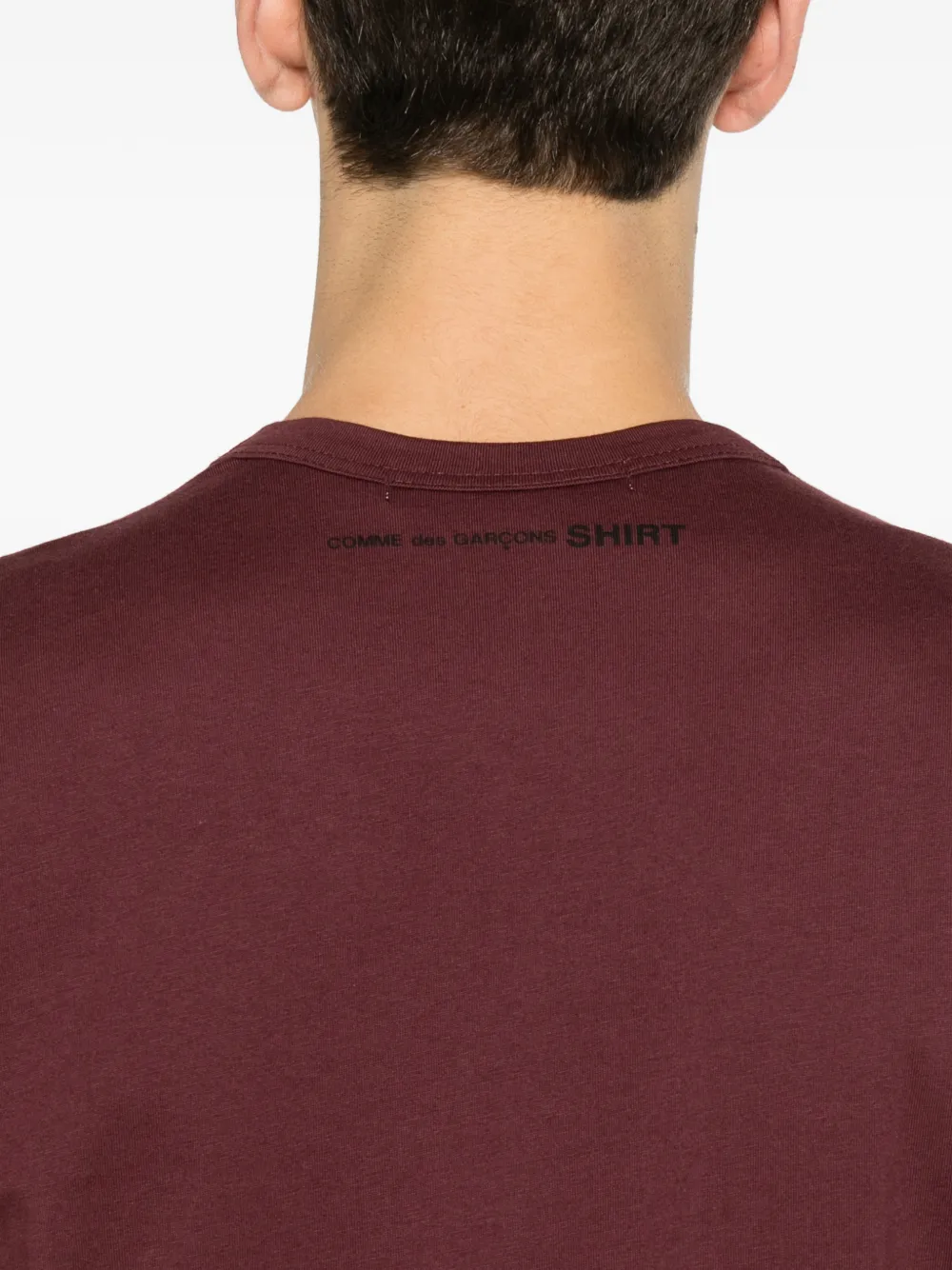 Comme Des Garçons Shirt Katoenen T-shirt met ronde hals Rood