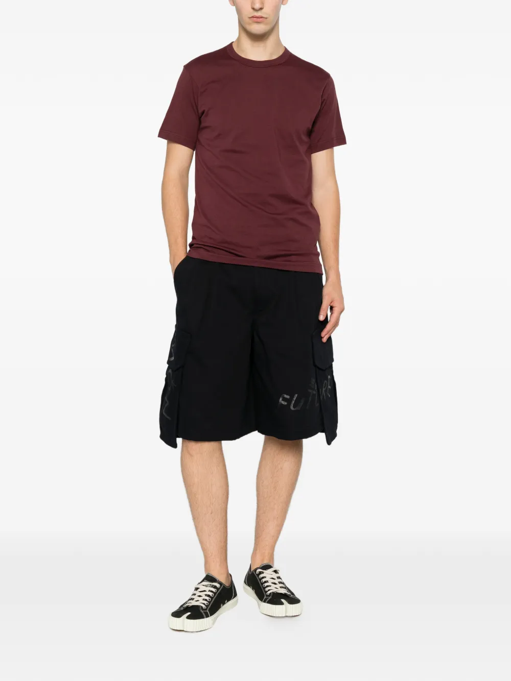 Comme Des Garçons Shirt Katoenen T-shirt met ronde hals Rood