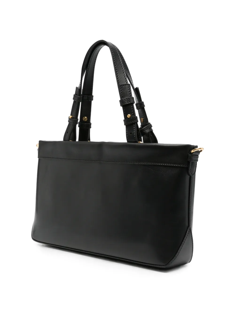 Bally Leren shopper met logoprint Zwart
