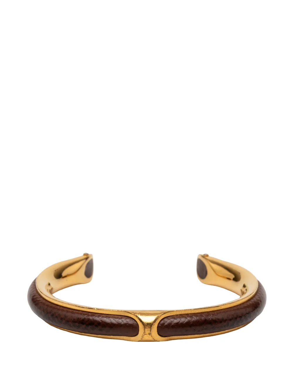 Hermès Pre-Owned 2010-2026 Gold Plated and Leather Cuff Bracelet costume bracelet - Rosso
