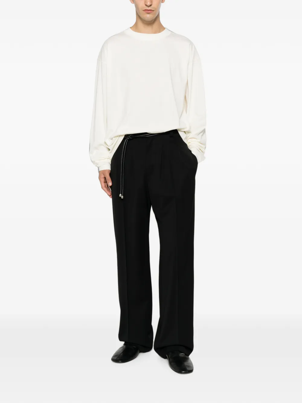 FEAR OF GOD ESSENTIALS crew-neck long-sleeve cotton T-shirt Beige