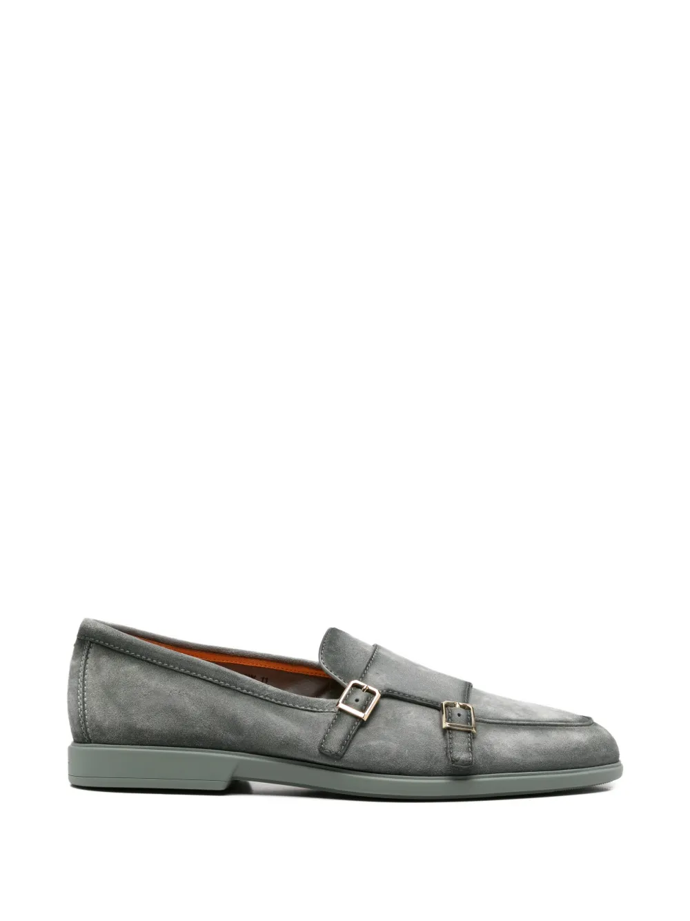 Santoni Double-strap Monk Shoes In Green