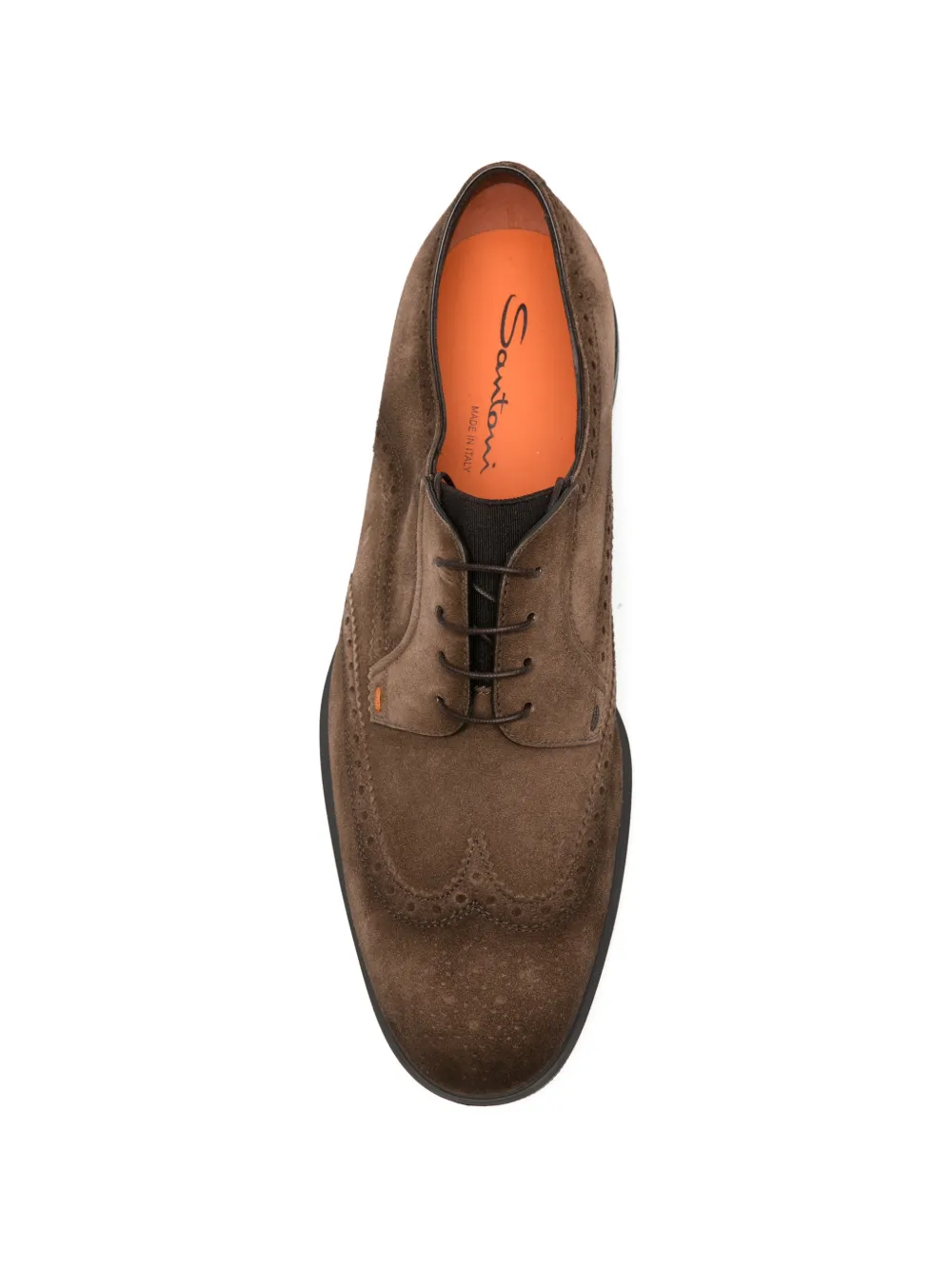 Santoni brogue-detail suede derby shoes Bruin