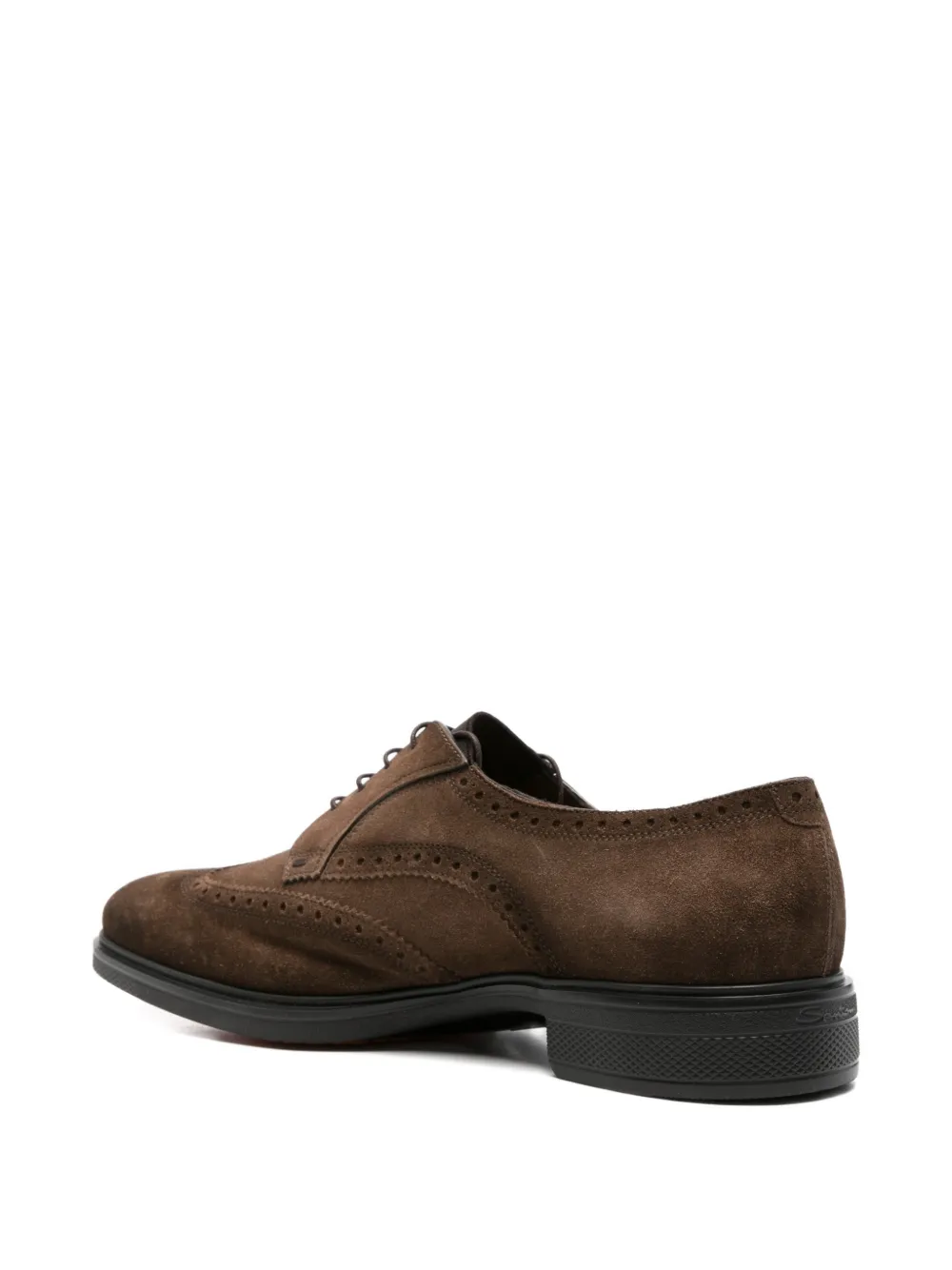 Santoni brogue-detail suede derby shoes Bruin