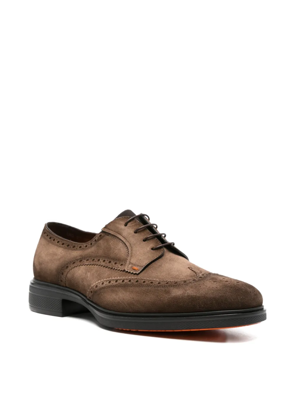 Santoni brogue-detail suede derby shoes Bruin