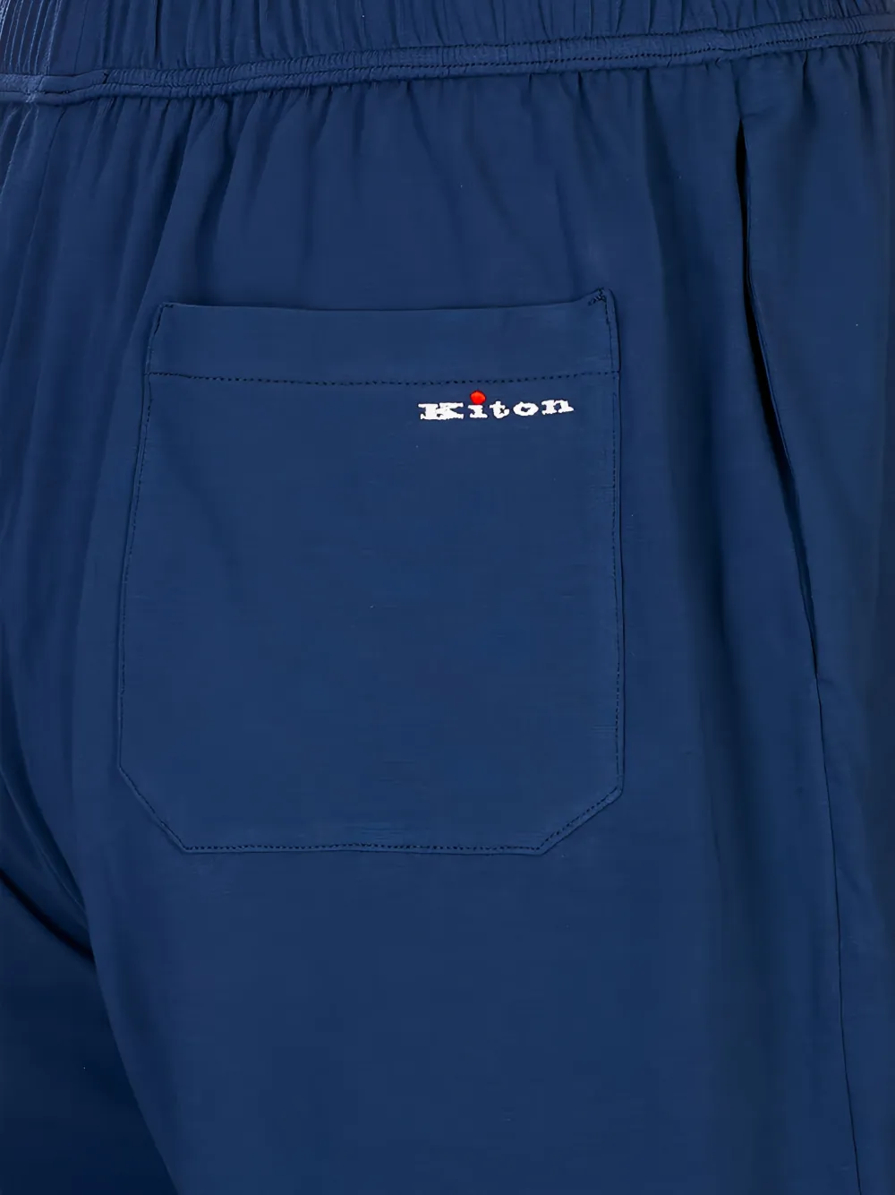Kiton Shorts met geborduurd logo Blauw