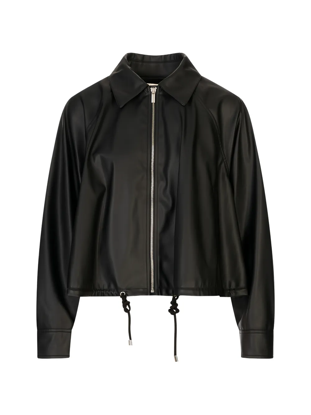 MeimeiJ zip-up leather jacket - Schwarz