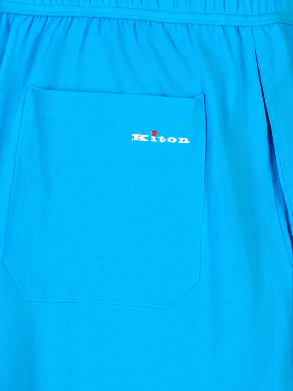 Kiton Pyjamabroek met geborduurd logo Blauw