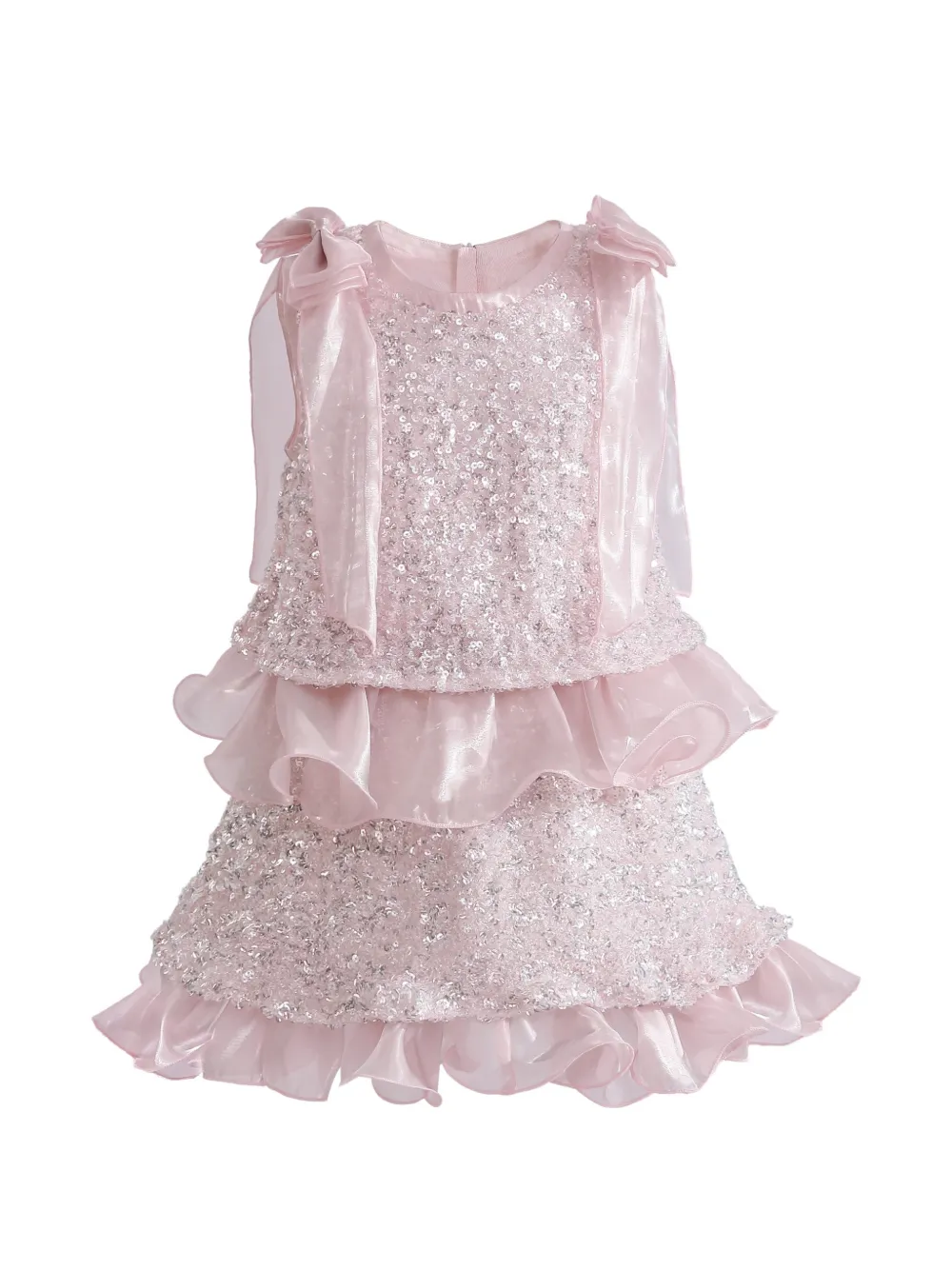 Tulleen Althea sequin-embellished ruffled skirt set - Rosa
