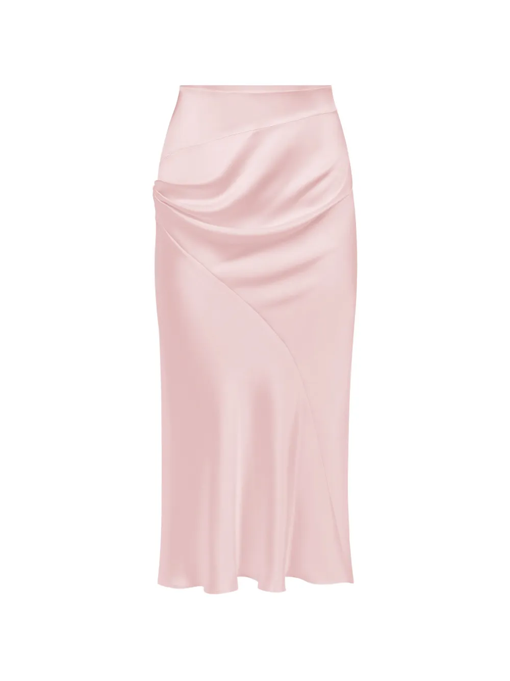 Nina Ricci asymmetrical draped midi skirt - Rosa
