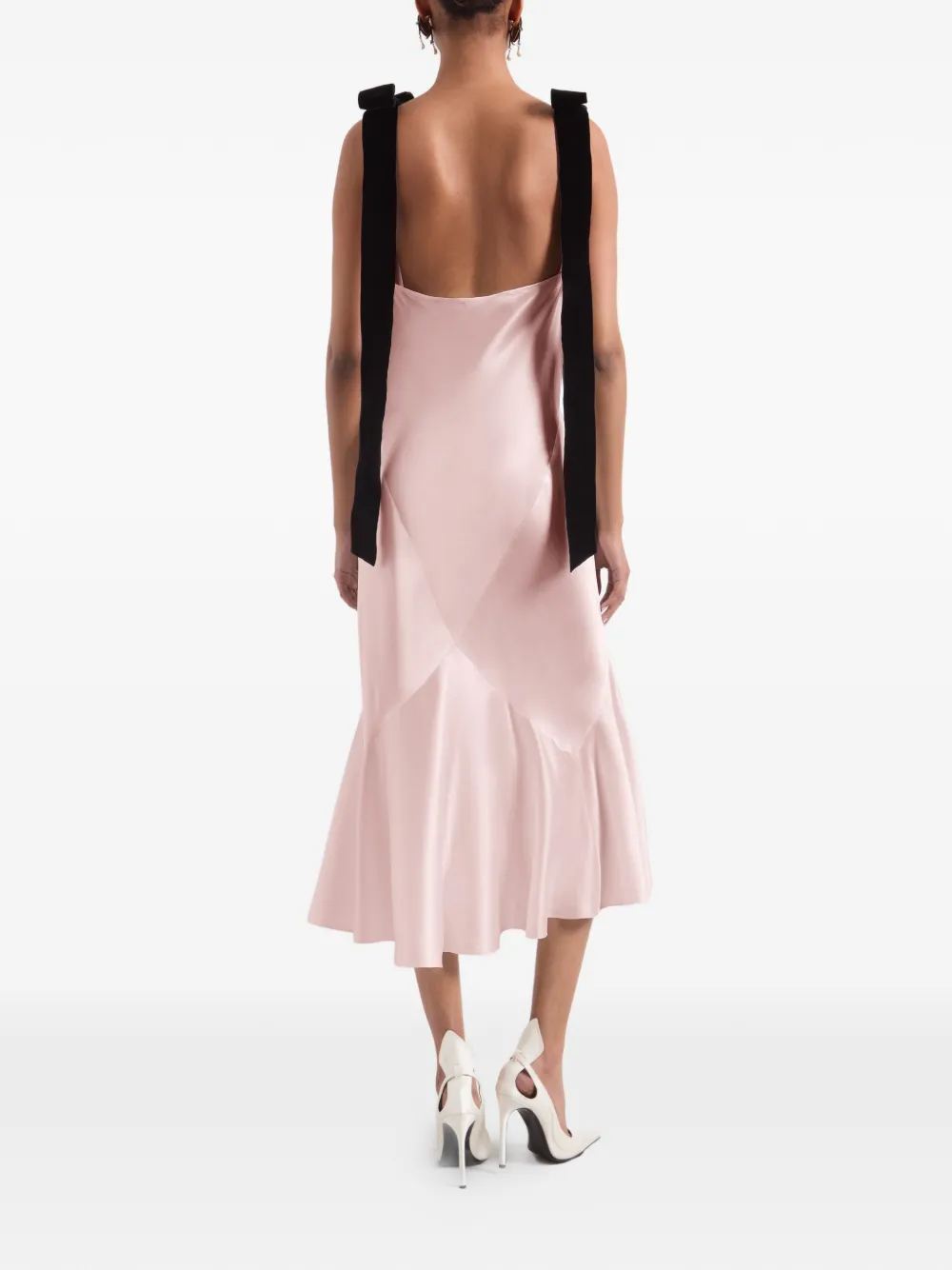 Nina Ricci Midi-jurk met strikdetail Roze