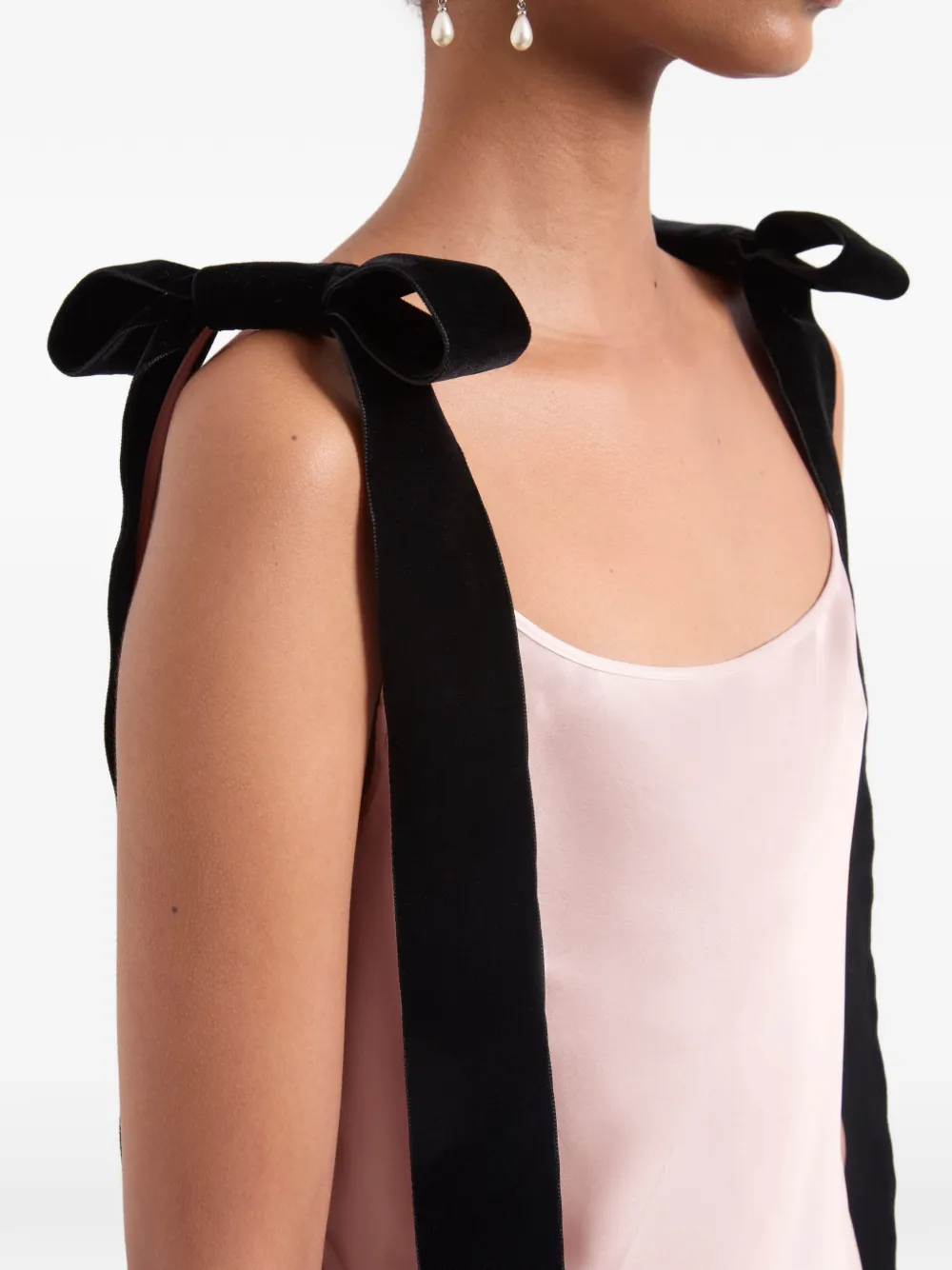 Nina Ricci Midi-jurk met strikdetail Roze