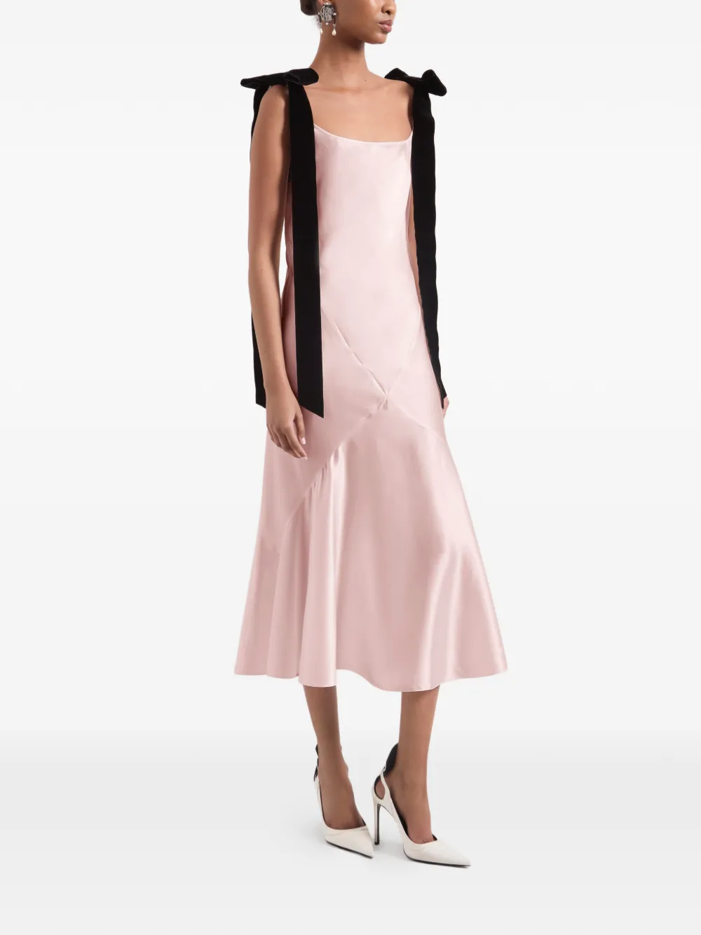 Nina Ricci Midi-jurk met strikdetail Roze