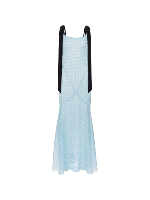nina ricci polka dot maxi dress Nina Ricci Polka-dot Silk Maxi Dress