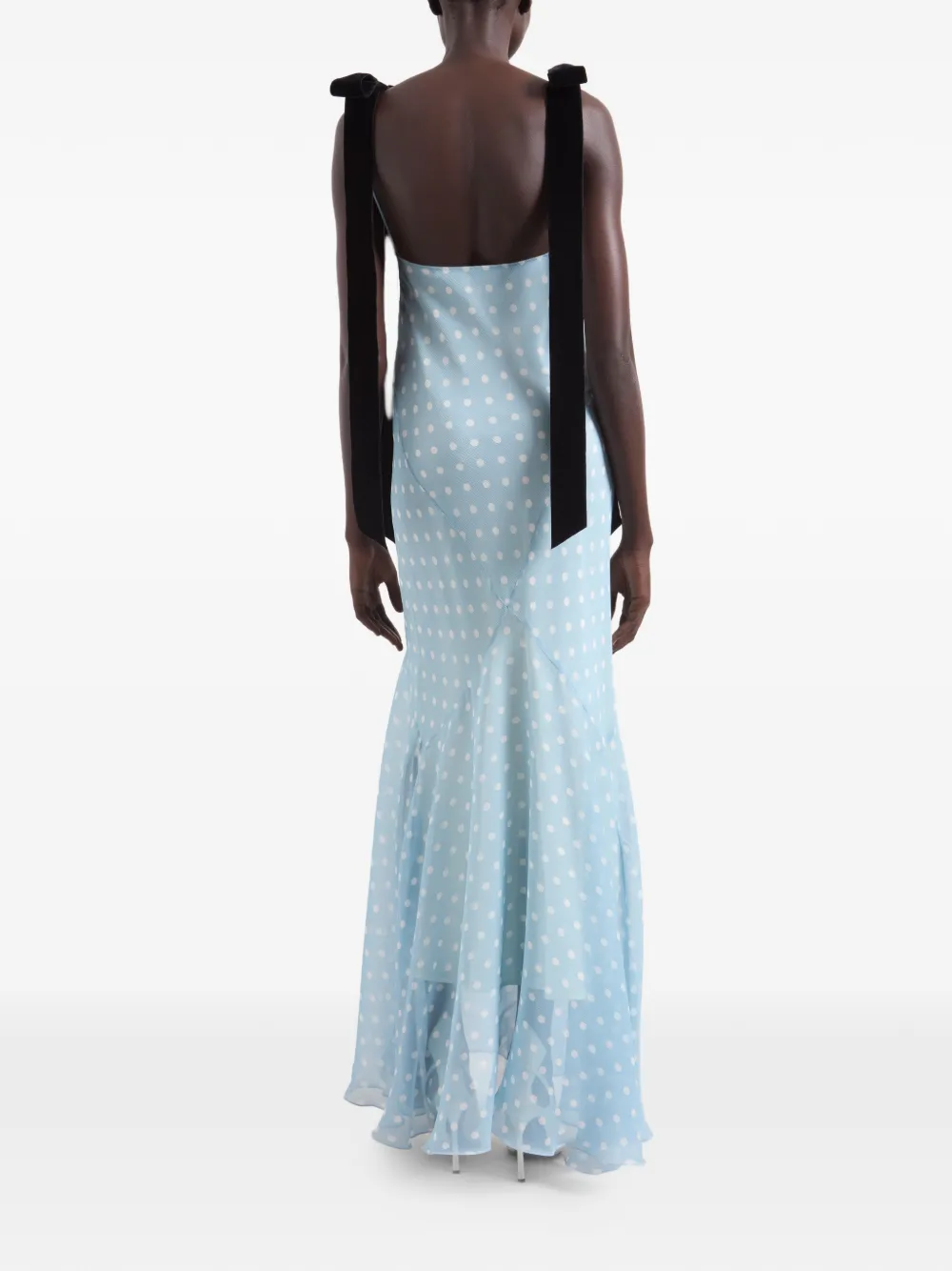 Nina Ricci Zeemeermin maxi-jurk met stippen Blauw