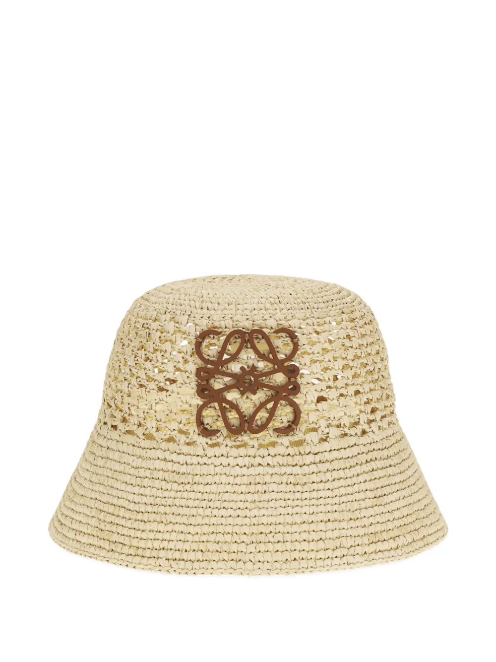 LOEWE Anagram raffia bucket hat - Toni neutri