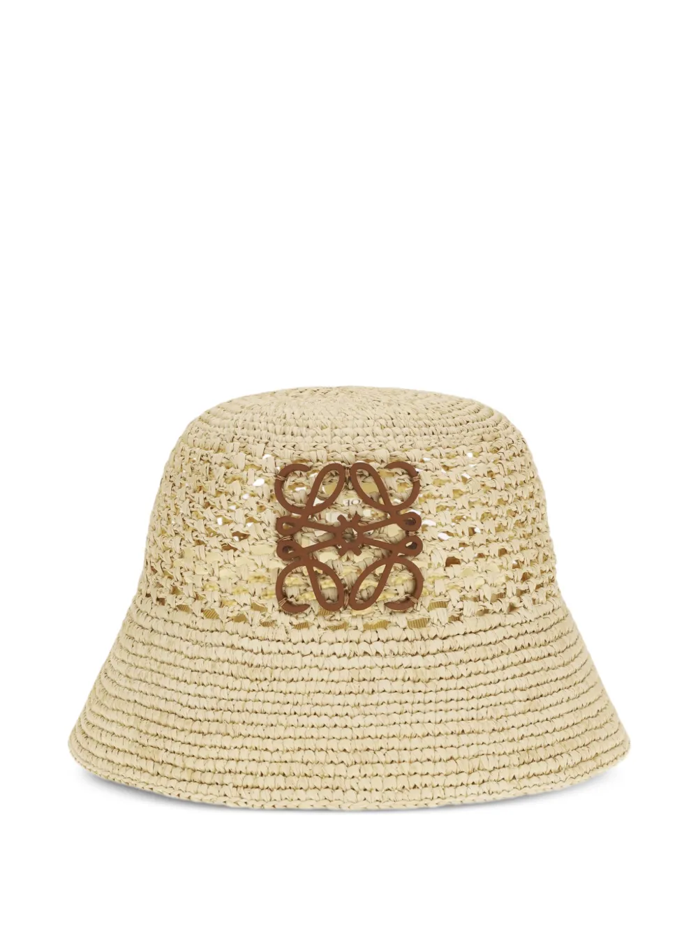 LOEWE Anagram raffia bucket hat - Toni neutri