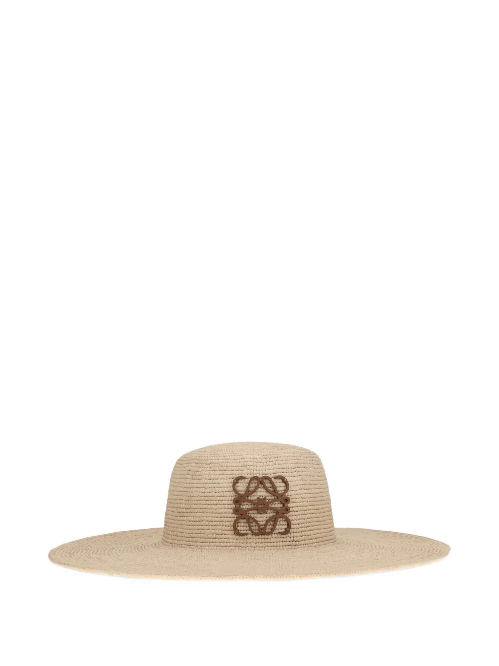 LOEWE Anagram-appliqué raffia sun hat - Nude