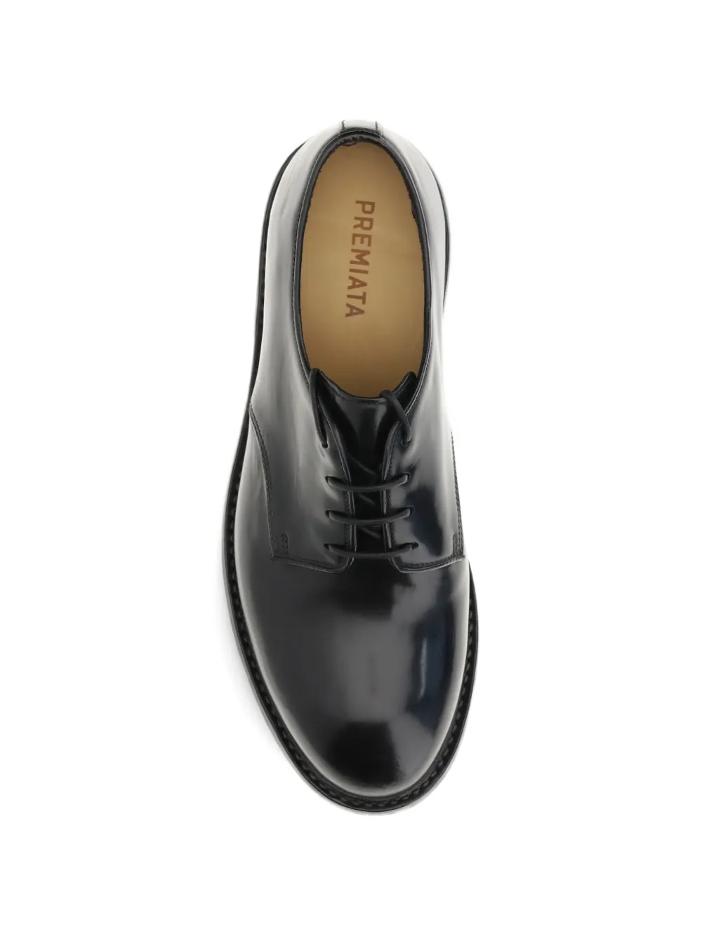 Premiata polished-finish derby shoes Zwart