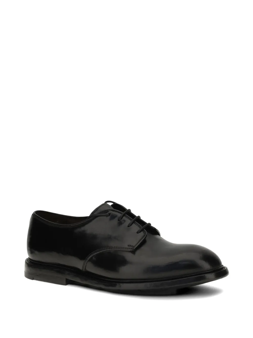 Premiata polished-finish derby shoes Zwart