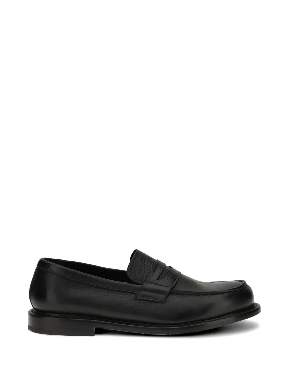 Premiata grainy-leather penny loafers - Nero