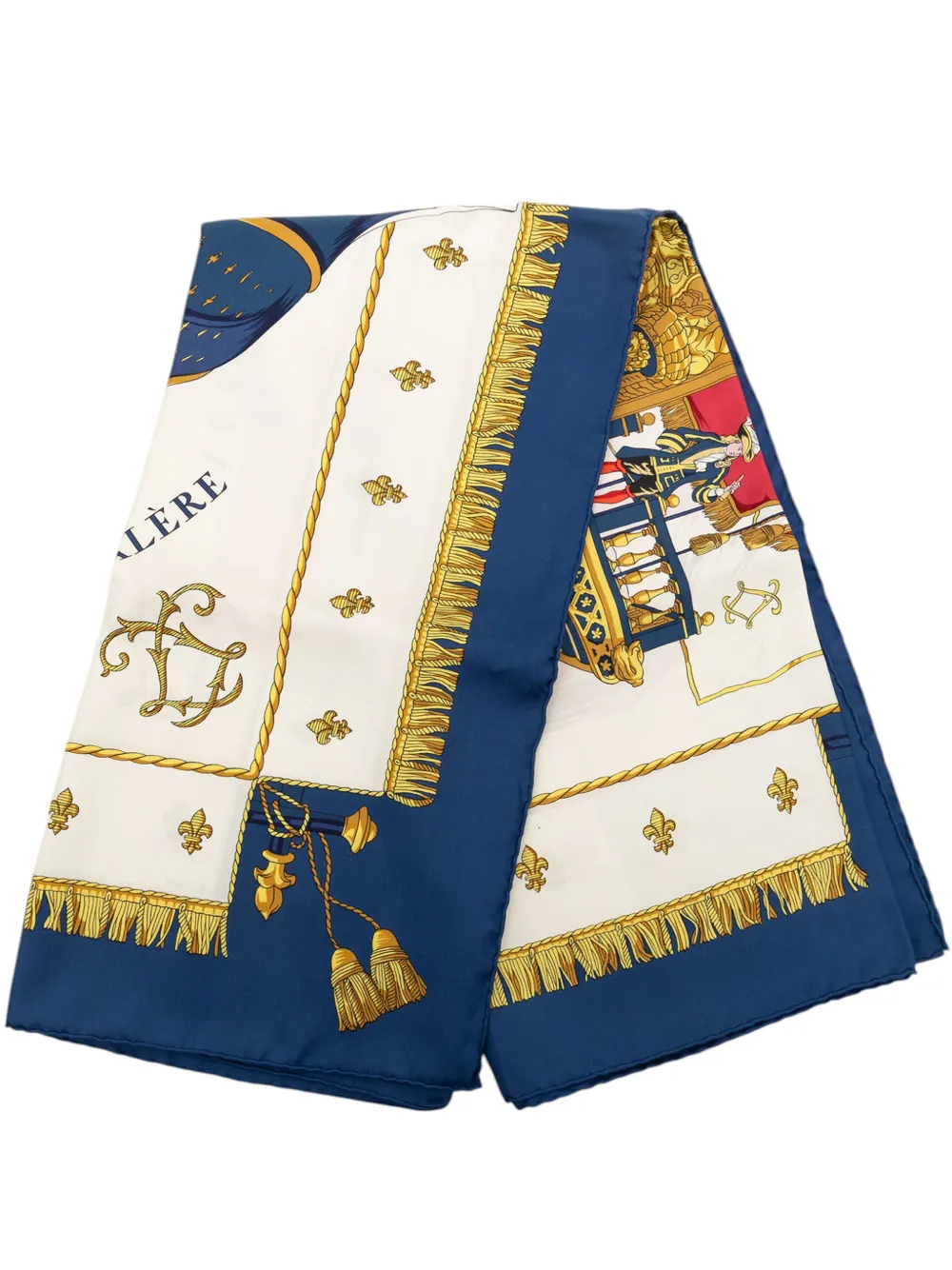Hermès Pre-Owned Foulard Vue Du Carrosse De La Galere La Reale 90 in seta XX secolo - Bianco