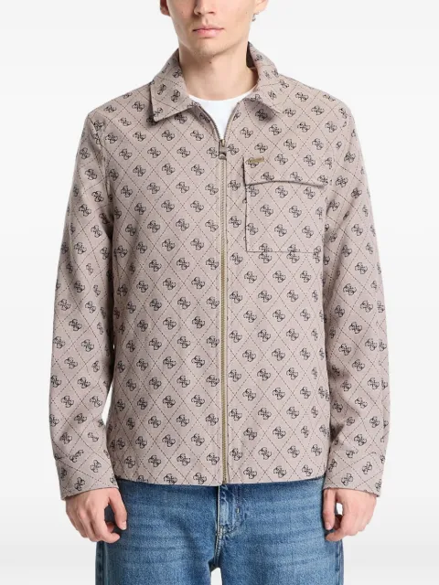 GUESS USA logo-pattern shirt jacket