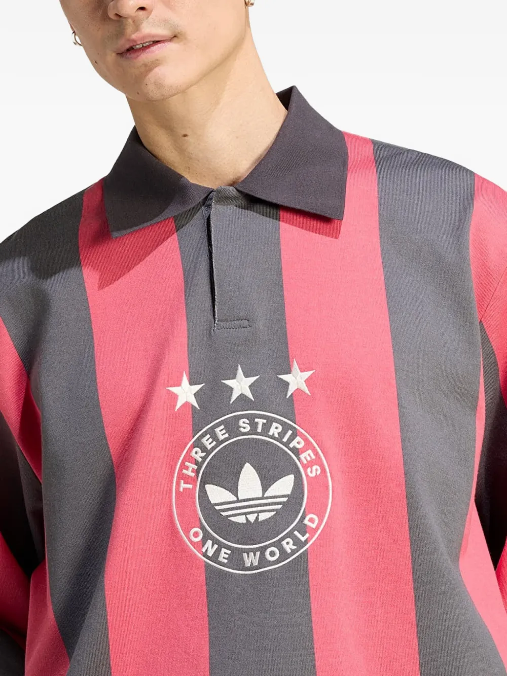 adidas Gestreept poloshirt Zwart