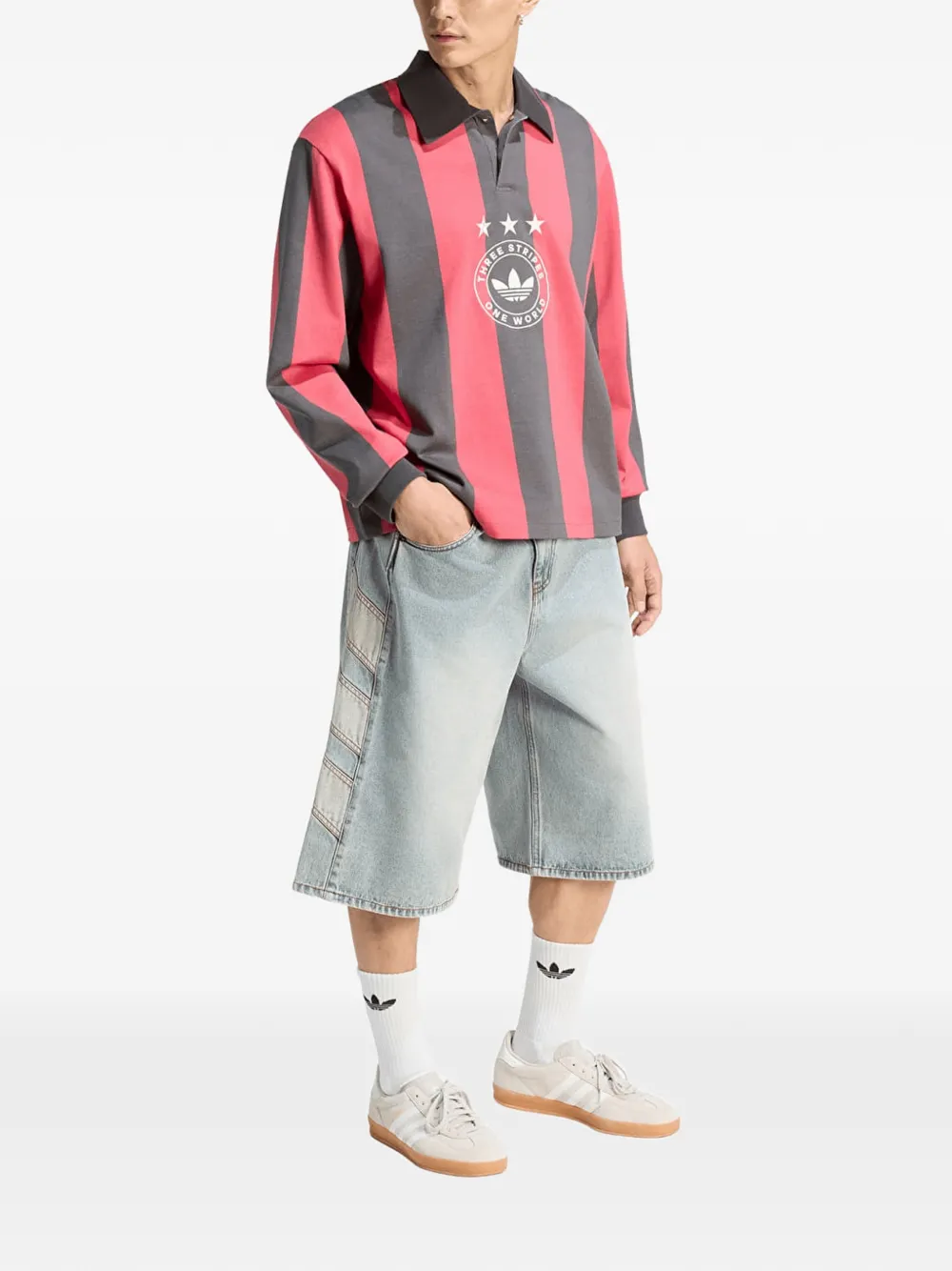  Adidas Polo A Righe - Nero 
