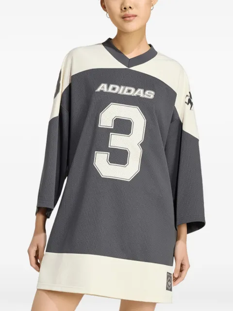 adidas Vestido camiseta curto com estampa de logo