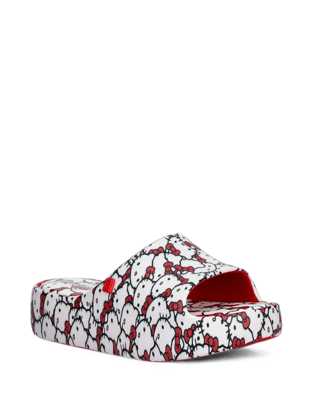 Mini Melissa x Hello Kitty & Friends tongs Free Platform Slide imprimées - Blanc Mini Melissa x Hello Kitty & Friends tongs Free Platform Slide imprimées - Blanc