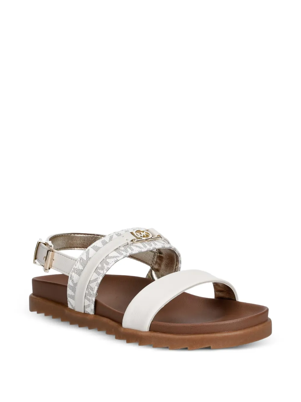 Michael Kors Kids Irene logo-print buckle-fastening sandals - Bianco