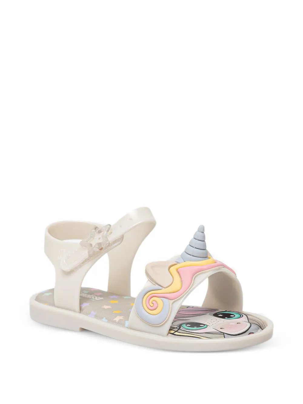 Mini Melissa Sandali Mar Sandal Uni con decorazione unicorno - Bianco
