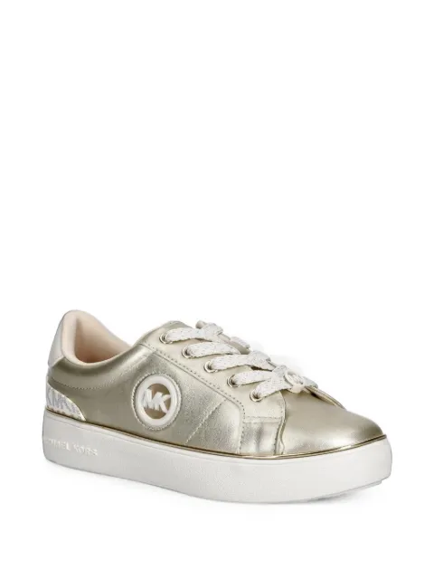 Michael Kors Kids Jordana Finn logo-plaque metallic trainers